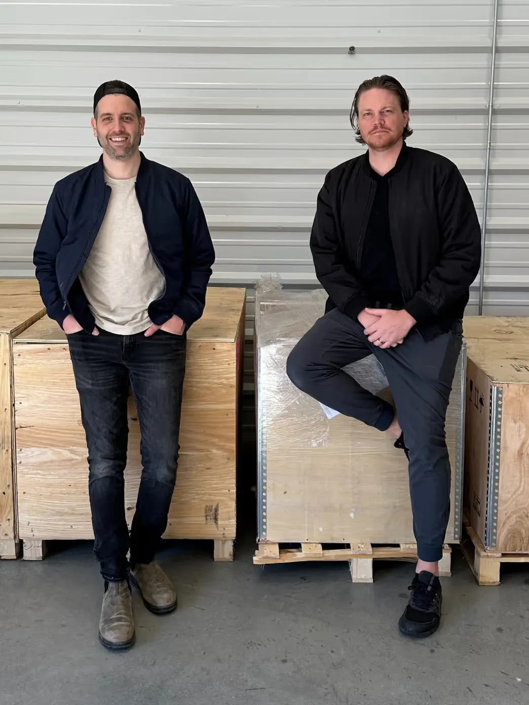 Marc and Mark, founders of Vertical Printers, in their workshop